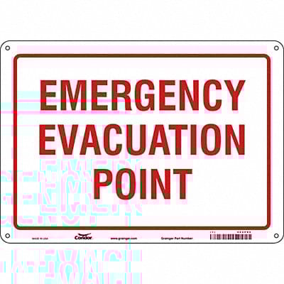 Safety Sign 10 in x 14 in Aluminum