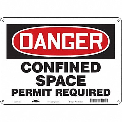 Safety Sign 10 inx14 in Polyethylene