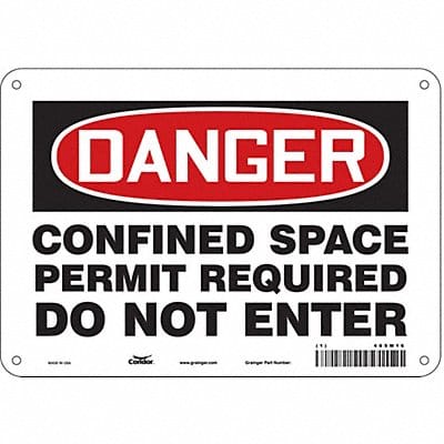 Safety Sign 7 in x 10 in Aluminum
