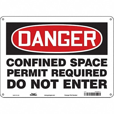 Safety Sign 10 inx14 in Aluminum