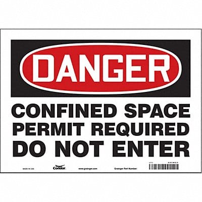 Safety Sign 10 inx14 in Vinyl