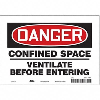 Safety Sign 7 in x 10 in Vinyl