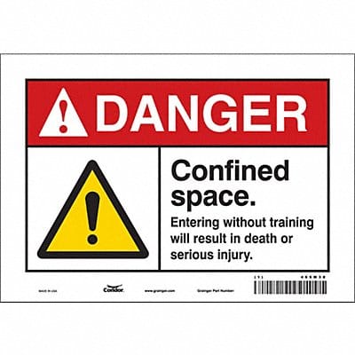 Safety Sign 7 inx10 in Vinyl