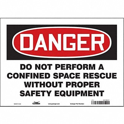 Safety Sign 10 in x 14 in Vinyl