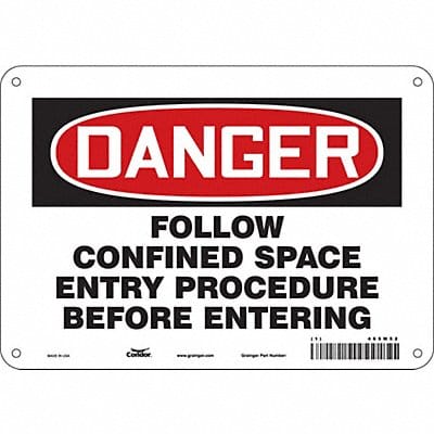 Safety Sign 7 inx10 in Polyethylene
