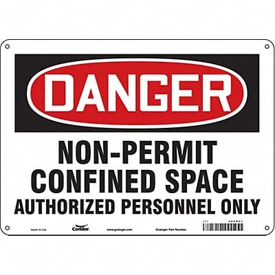 Safety Sign 10 inx14 in Aluminum