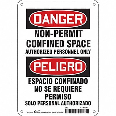 Safety Sign 10 inx7 in Polyethylene