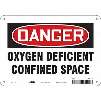 Safety Sign 7 in x 10 in Polyethylene