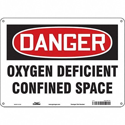 Safety Sign 10 in x 14 in Polyethylene
