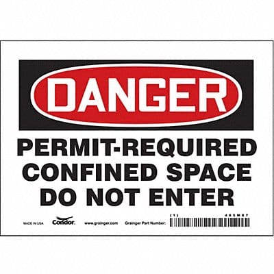J6941 Safety Sign 5 inx7 in Vinyl