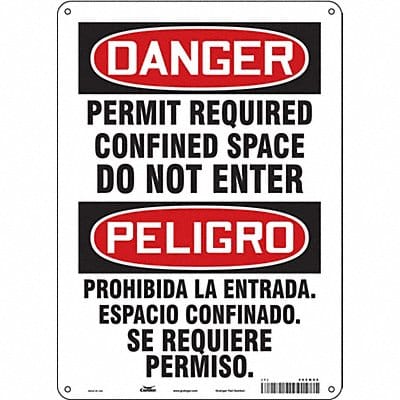 Safety Sign 14 inx10 in Polyethylene