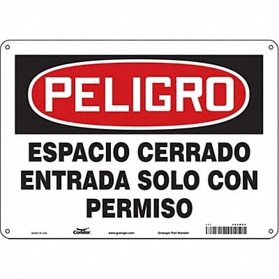 Safety Sign 10 in x 14 in Polyethylene