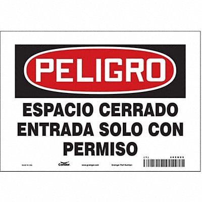 Safety Sign 7 inx10 in Vinyl