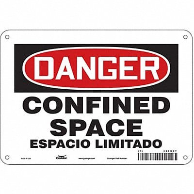 Safety Sign 7 in x 10 in Aluminum