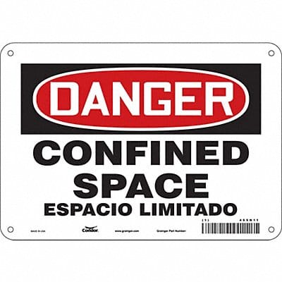 Safety Sign 7 inx10 in Polyethylene
