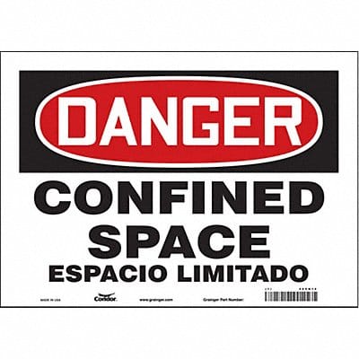 Safety Sign 10 inx14 in Vinyl