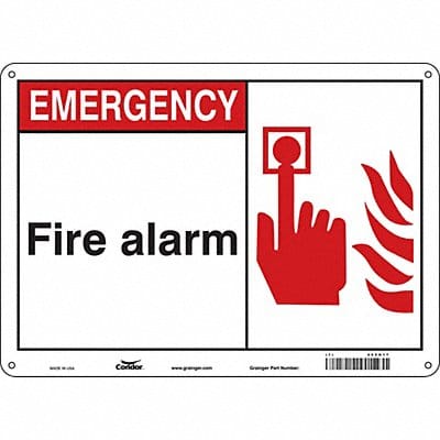 Safety Sign 10 in x 14 in Aluminum