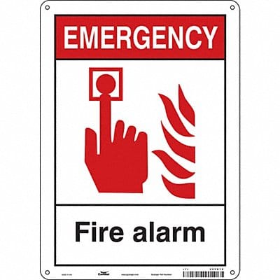 Safety Sign 14 in x 10 in Aluminum