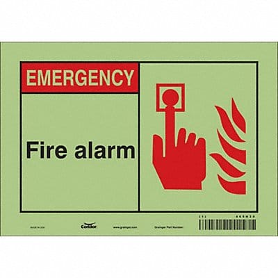 Safety Sign 7 in x 10 in Glow Vinyl