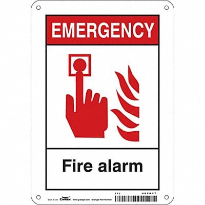 Safety Sign 10 in x 7 in Polyethylene