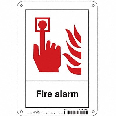 Safety Sign 10 in x 7 in Aluminum