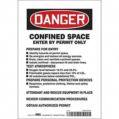 Safety Sign 10 inx7 in Vinyl