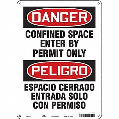 J6917 Safety Sign 14 inx10 in Polyethylene