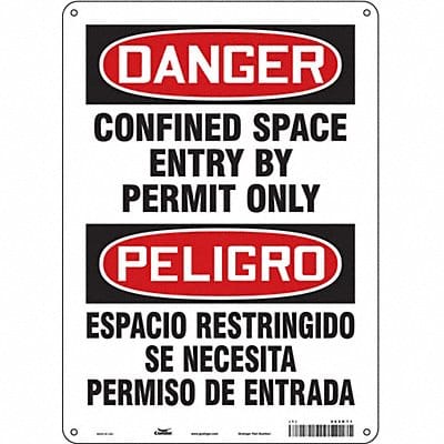 Safety Sign 14 inx10 in Aluminum