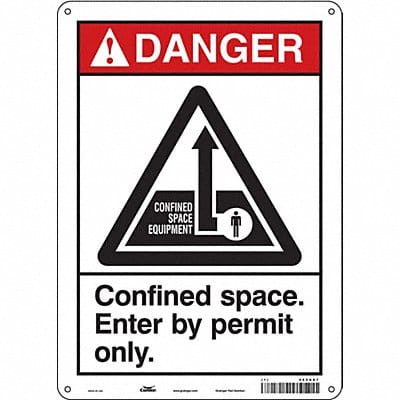 Safety Sign 14 inx10 in Aluminum