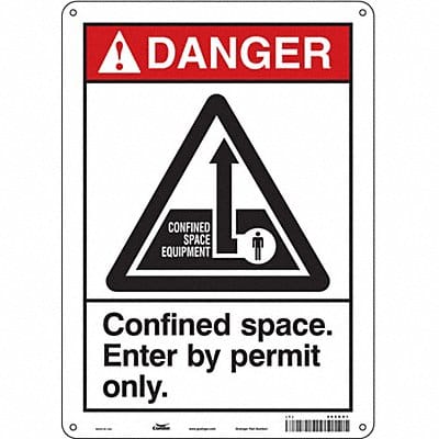 Safety Sign 14 inx10 in Polyethylene