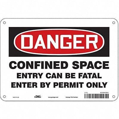 Safety Sign 7 in x 10 in Aluminum