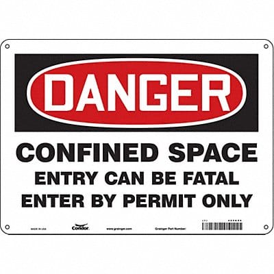 Safety Sign 10 inx14 in Aluminum
