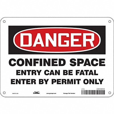 Safety Sign 7 in x 10 in Polyethylene