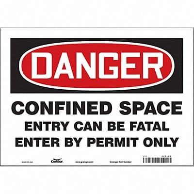 Safety Sign 10 inx14 in Vinyl