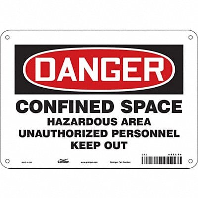 Safety Sign 7 in x 10 in Aluminum