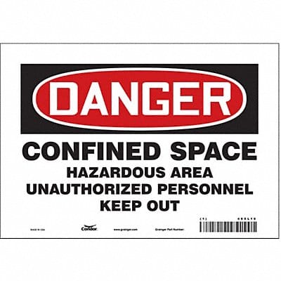 Safety Sign 7 inx10 in Vinyl
