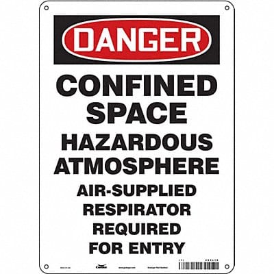 Safety Sign 14 in x 10 in Polyethylene