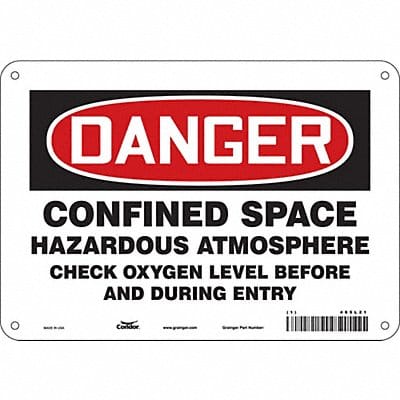 J6918 Safety Sign 7 in x 10 in Aluminum