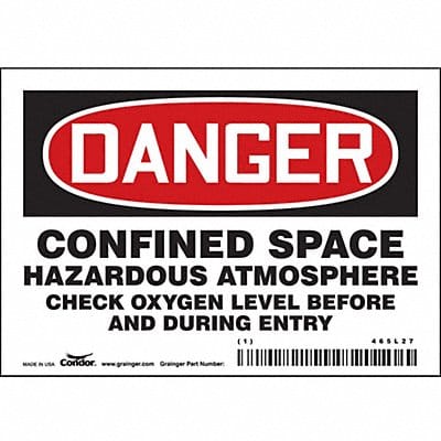 J6918 Safety Sign 3 1/2 inx5 in Vinyl