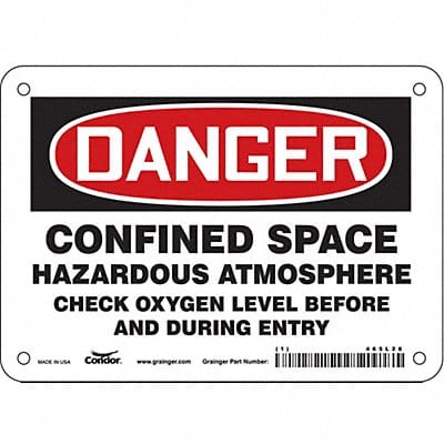 J6918 Safety Sign 5 inx7 in Vinyl