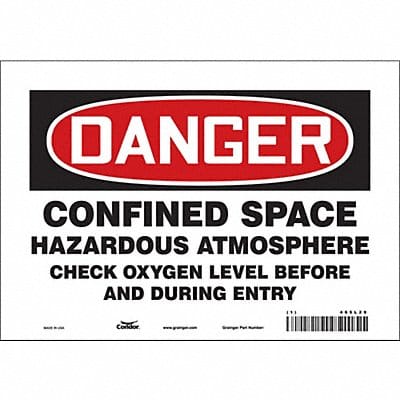 J6918 Safety Sign 7 inx10 in Vinyl