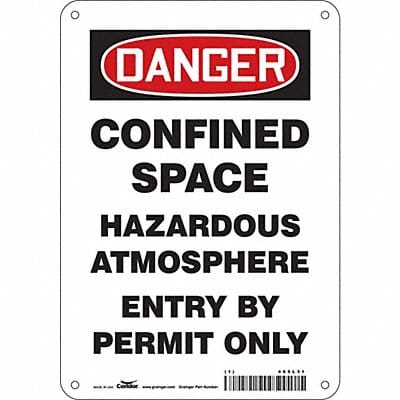 Safety Sign 10 in x 7 in Aluminum