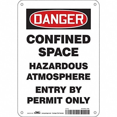 Safety Sign 10 in x 7 in Polyethylene