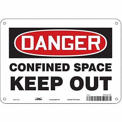 Safety Sign 7 inx10 in Polyethylene
