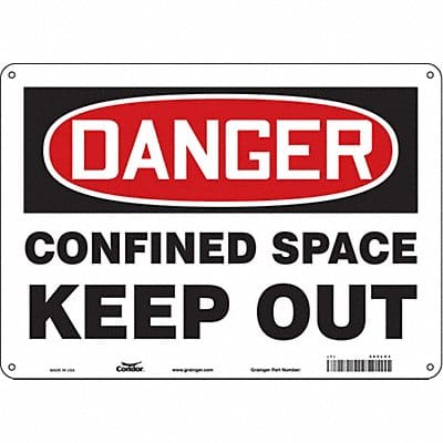 Safety Sign 10 inx14 in Polyethylene