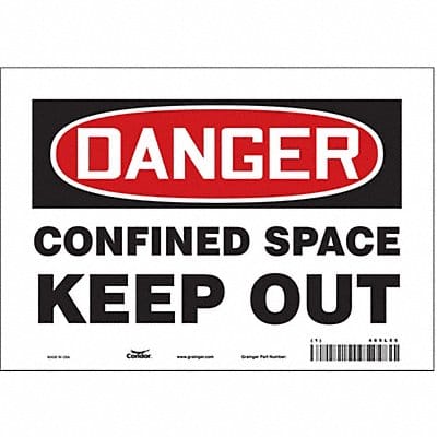 Safety Sign 7 in x 10 in Vinyl