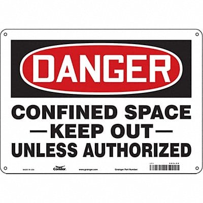 Safety Sign 10 inx14 in Aluminum