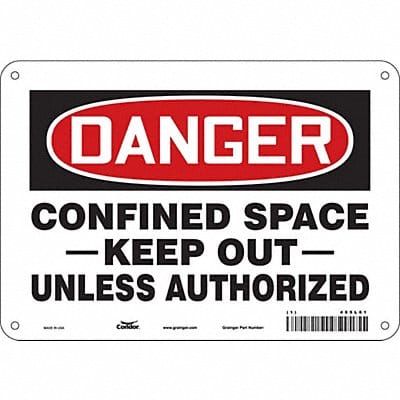 Safety Sign 7 inx10 in Polyethylene