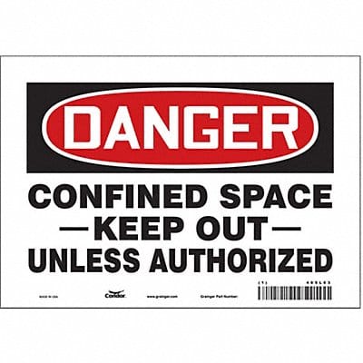 Safety Sign 7 inx10 in Vinyl