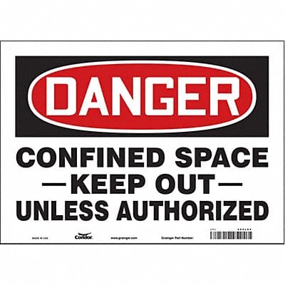 Safety Sign 10 inx14 in Vinyl